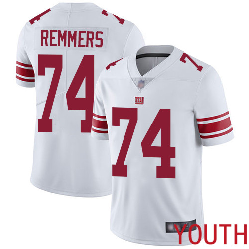 Youth New York Giants 74 Mike Remmers White Vapor Untouchable Limited Player Football NFL Jersey